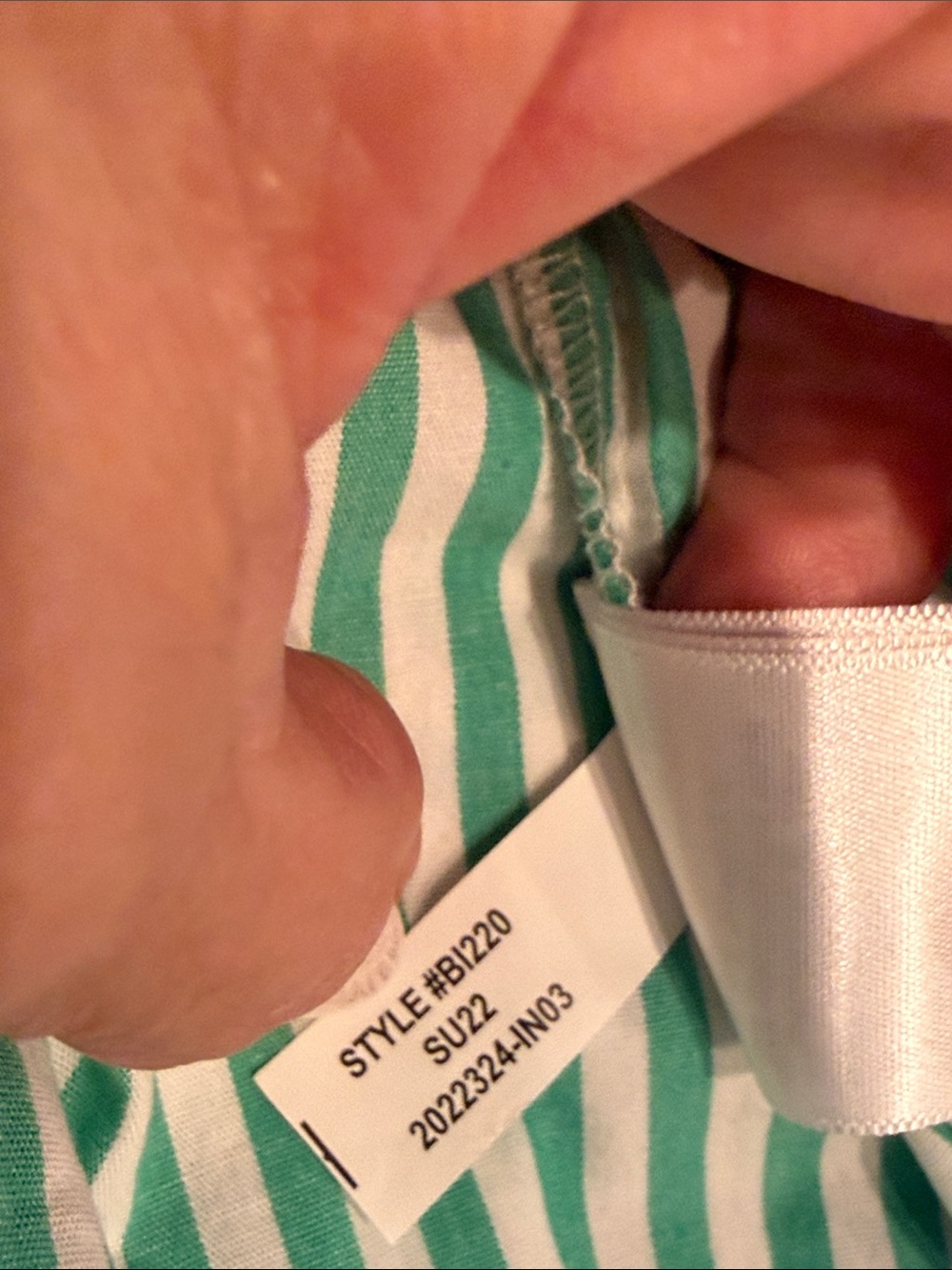 J. Crew Factory Green/White Striped Poplin Sleeveless Tiered Boho Maxi Size 2 - Picture 11 of 12